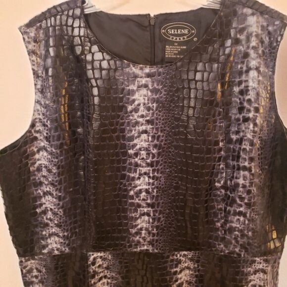 Selene Sport Coat and Dress in Grey Reptile Print Coat and Dress Suit Size 2X EU - Picture 8 of 12